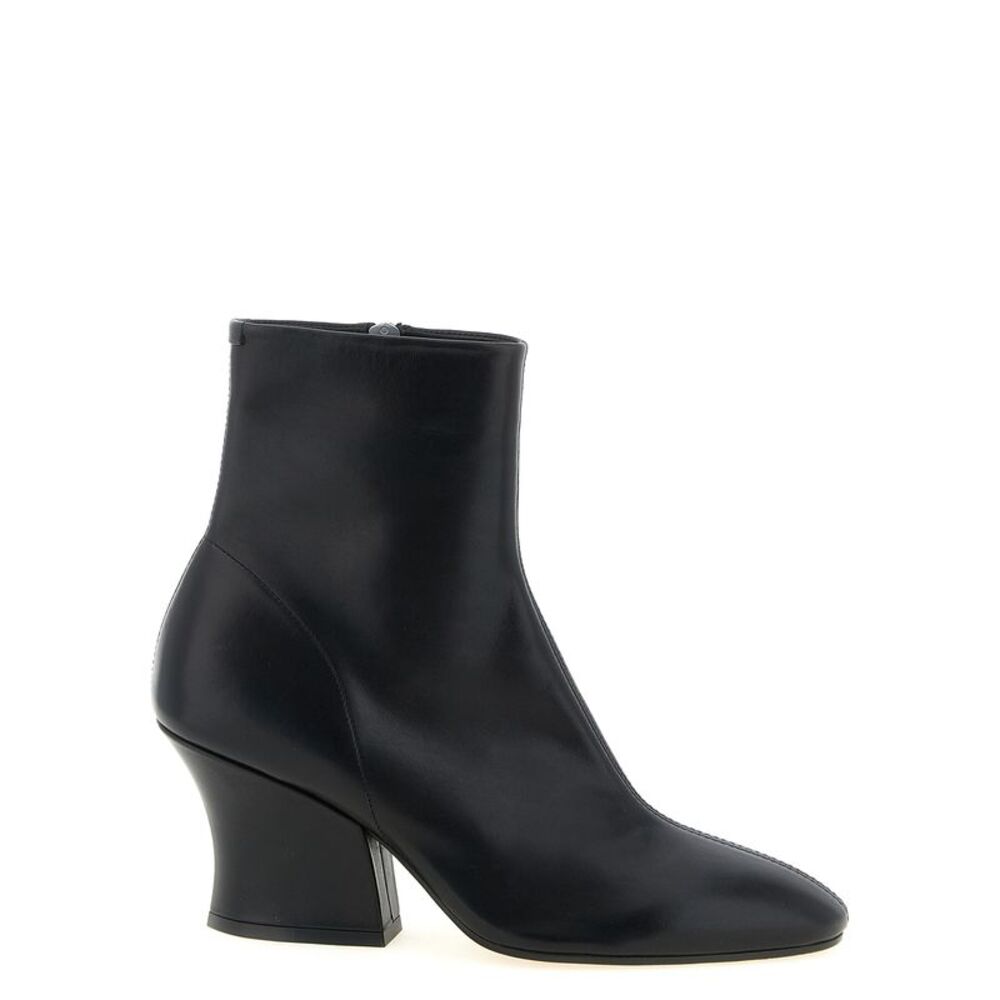 Jil Sander Black Calfskin Ankle Women's Boots